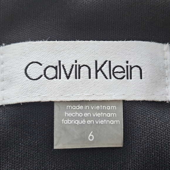 Calvin Klein Black Leopard Print Embossed Sheath Dress Size 6 Whimsigoth - Picture 10 of 16